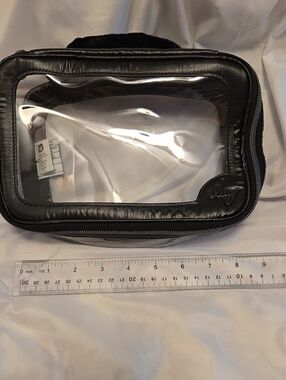 lug Clear Black Cosmetic Bag with Vinyl Window